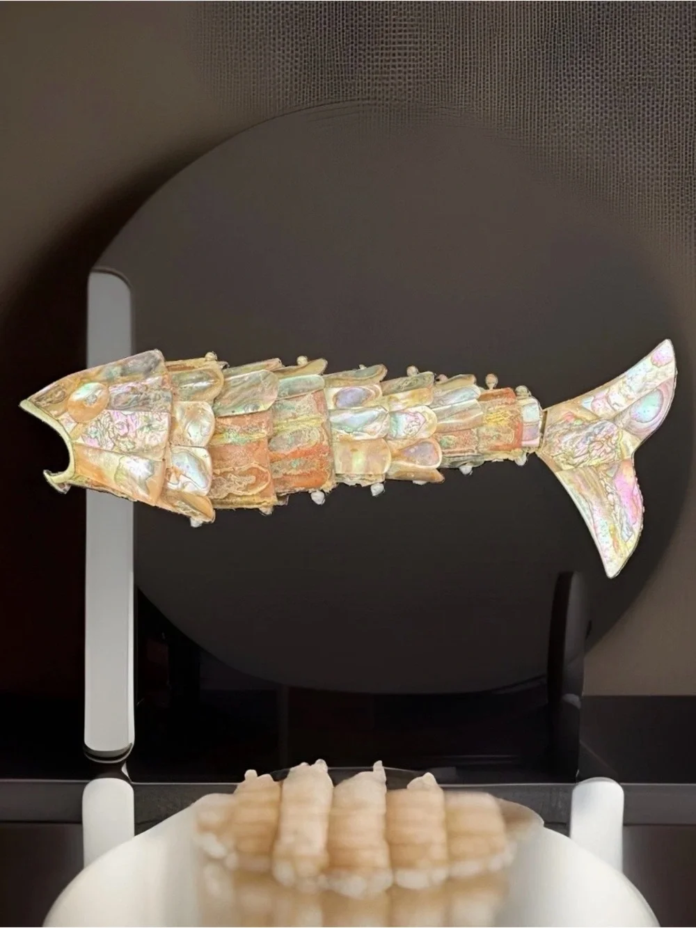 Vintage Articulated Abalone Shell Fish Bottle Opener Mexican 7